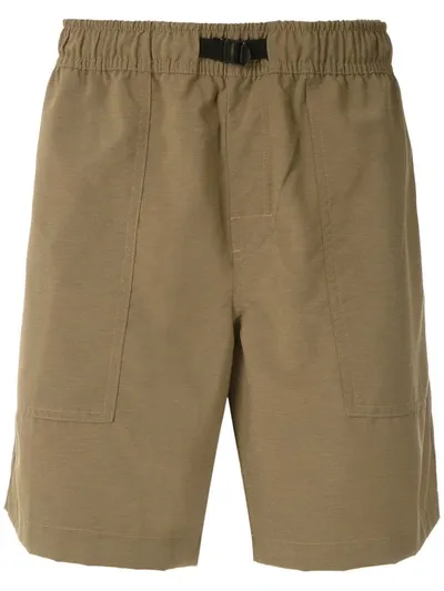 Osklen Drawstring Plain Shorts In Brown