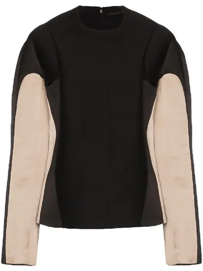 Haider Ackermann Piping Insert Long-sleeve Top In Black