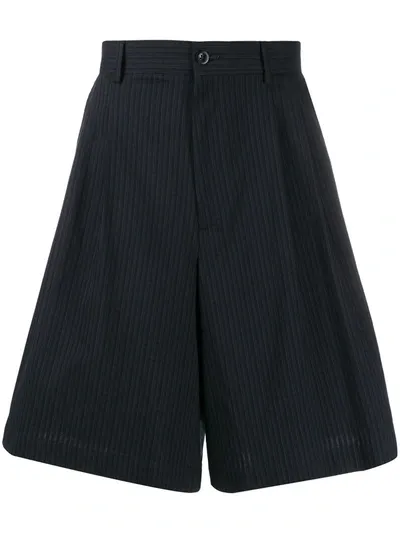 Maison Margiela Pinstriped Shorts In Blue