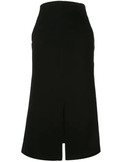 Mame Kurogouchi High Waisted Straight Skirt In Black