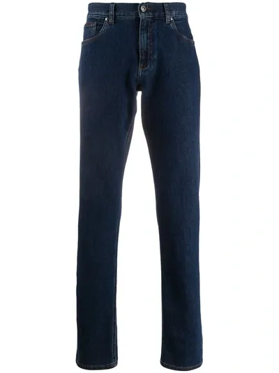 Ermenegildo Zegna Men's Lightweight Straight-leg Denim Jeans In Blue