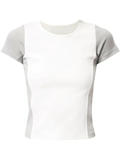 Pre-owned Chanel Sports Line Contrast Panel T-shirt In White