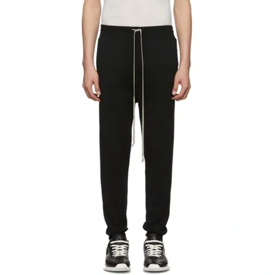 Rick Owens 'tecuatl' Drawstring Side Zip Track Pants In 09 Black