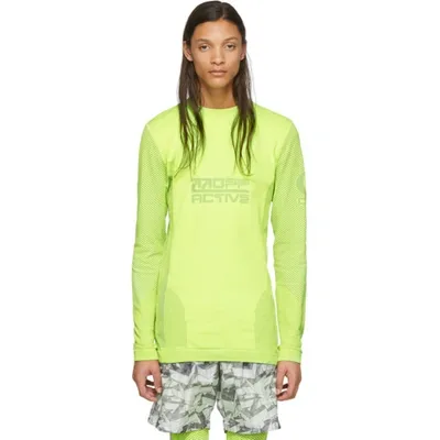 Off-white Fluorescent Seamless T-shirt In Yellow