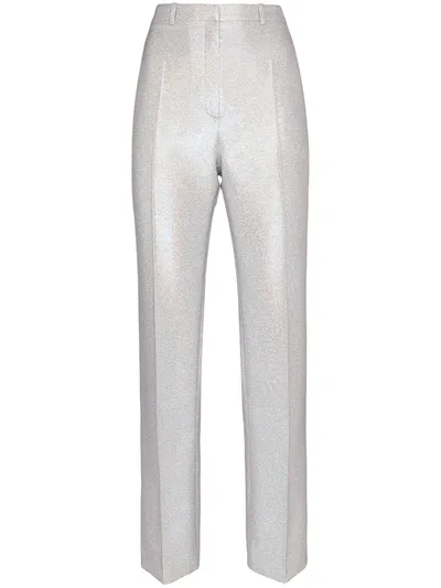 Rabanne Iridescent Slim-leg Trousers In Silver