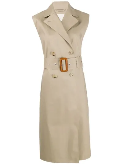 Mackintosh Ärmelloser 'melgrave' Trenchcoat In Neutrals