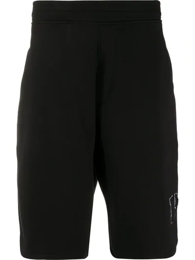 Neil Barrett Logo Patch Track Shorts In Black