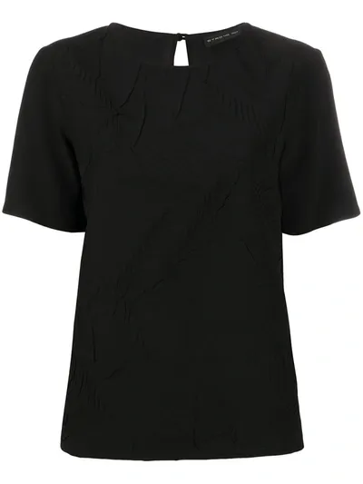 Etro Silk Short Sleeve Top In Black