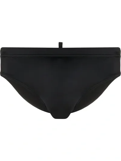 Dsquared2 Capri Logo Print Swimming Briefs In Black