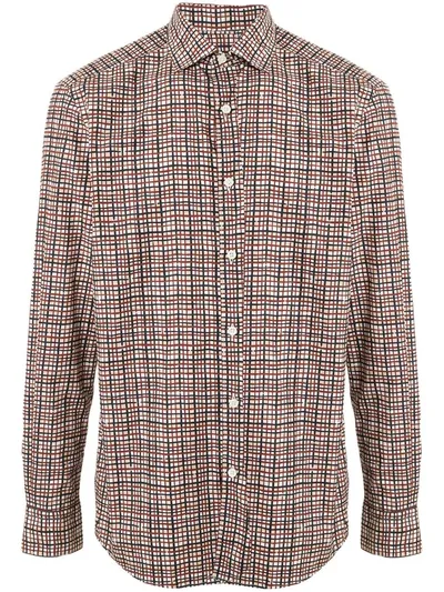 Ermenegildo Zegna Check Print Shirt In Multicolour