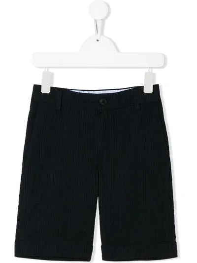 Hugo Boss Kids' Striped Casual Shorts In Blue