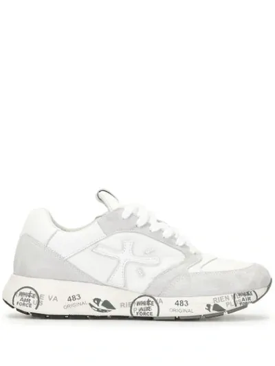 Premiata Wedge Heel Scarlet Sneakers In White