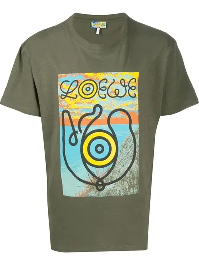 Loewe Eln Print T-shirt In Green