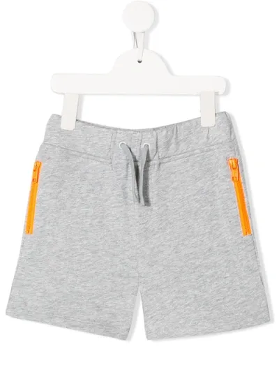 Stella Mccartney Kids' Drawstring Track Shorts In Grey