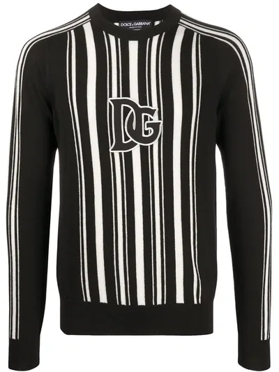 Dolce & Gabbana Logo Patch Jumper In Black