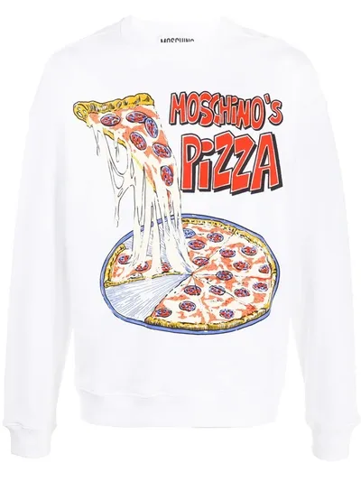 Moschino Graphic Print Sweatshirt In White