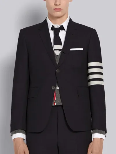 Thom Browne 4-bar Wool Sport Coat In Blue