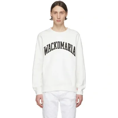 Wacko Maria Logo Print Sweatshirt In White