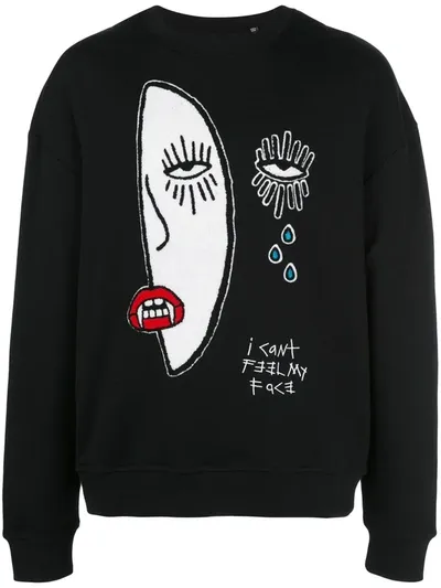 Haculla I Cant Feel My Face Sweatshirt In Black