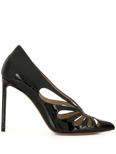 Francesco Russo 115mm Cut Out Pumps In Black