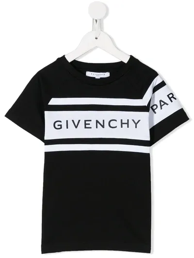 Givenchy Kids' Logo Print T-shirt In Black