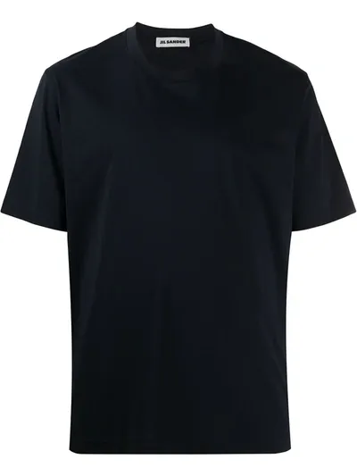 Jil Sander Round Neck T-shirt In Blue