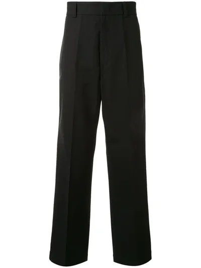 Jil Sander Long Wide-leg Trousers In Black