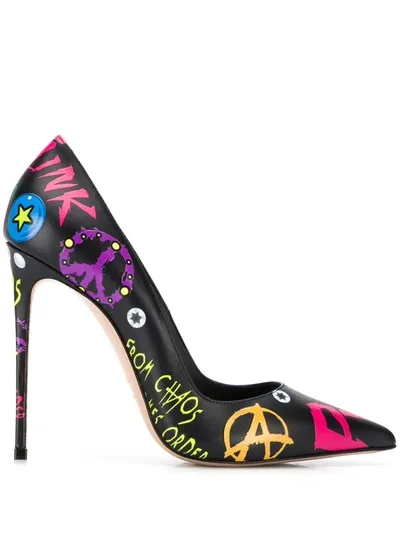 Le Silla Eva 120 Printed Pumps In Black