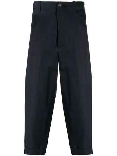 Société Anonyme Cropped Wide-leg Trousers In Blue