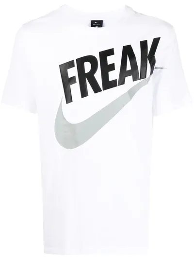 Nike Dri-fit Giannis "freak" Men's Basketball T-shirt In White/black