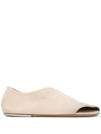 Marsèll Peep Toe Slippers In Neutrals