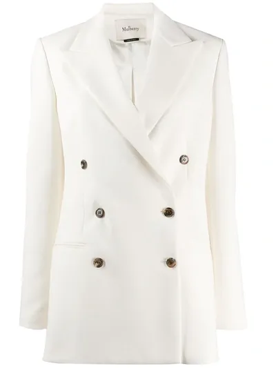 Mulberry Long Sleeve Boxy Fit Blazer In Neutrals