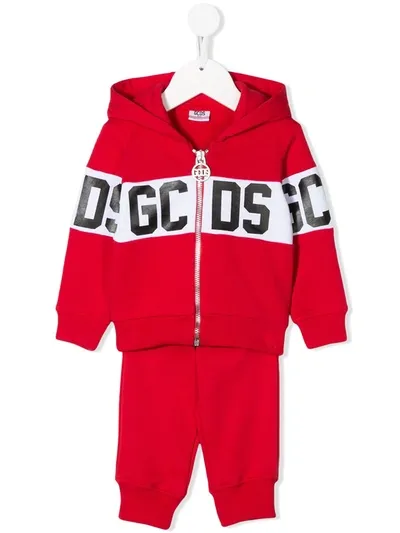 Gcds Babies' Logo Print Tracksuit In Red