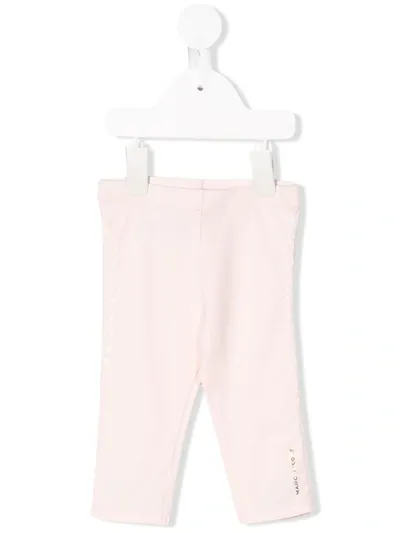 Little Marc Jacobs Babies' Logo-stamp Trousers In Pink