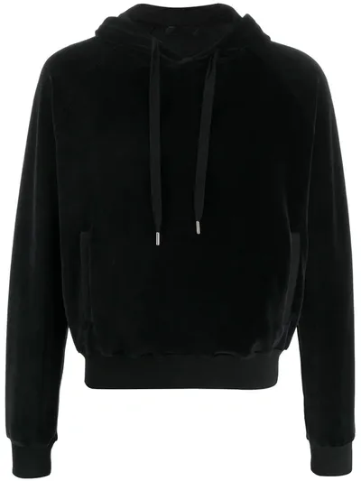 Haider Ackermann Black Velour Hoodie