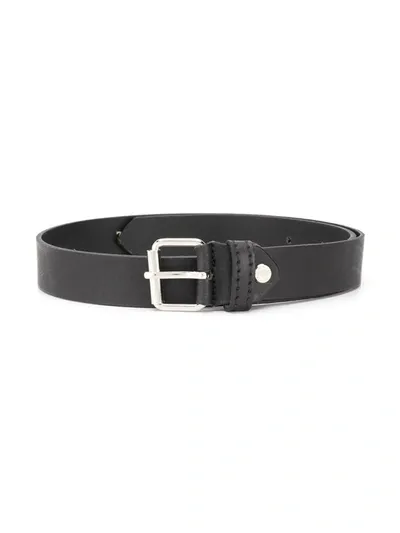 Paolo Pecora Kids' Thin Buckle Belt In Black