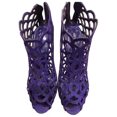 Pre-owned Sergio Rossi Sandals In Purple