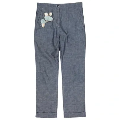 Pre-owned Dior Trousers In Blue