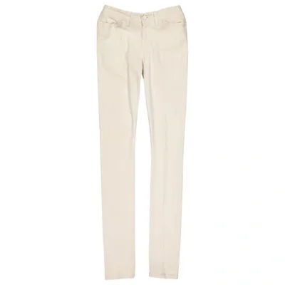 Pre-owned Stella Mccartney Slim Jeans In Ecru