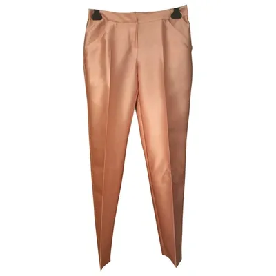 Pre-owned Dior Silk Straight Pants In Other