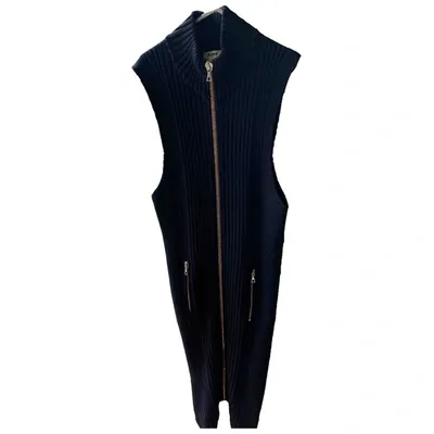 Pre-owned Acne Studios Wool Maxi Dress In Navy