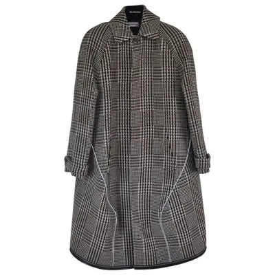 Pre-owned Balenciaga Wool Coat In Brown