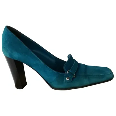 Pre-owned Sergio Rossi Heels In Turquoise