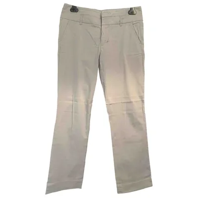 Pre-owned Max Mara Straight Jeans In Beige