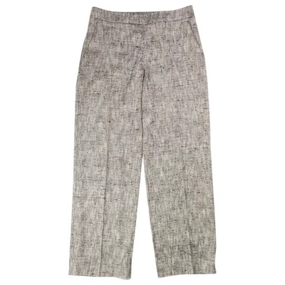 Pre-owned Max Mara Large Pants In Grey