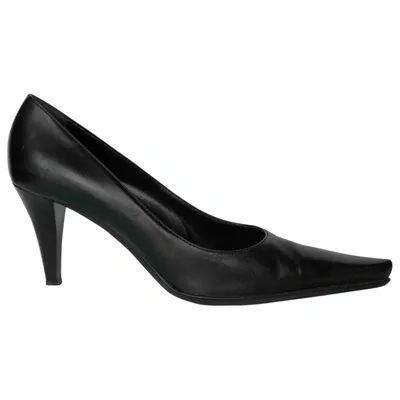 Pre-owned Sergio Rossi Leather Heels In Black