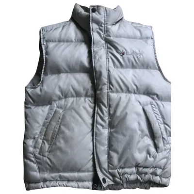 Pre-owned Tommy Hilfiger Puffer In Grey