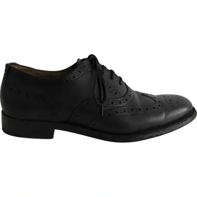 Pre-owned Grenson Leather Lace Ups In Black