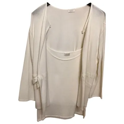 Pre-owned Valentino White Synthetic Knitwear