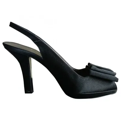 Pre-owned Prada Cloth Heels In Black